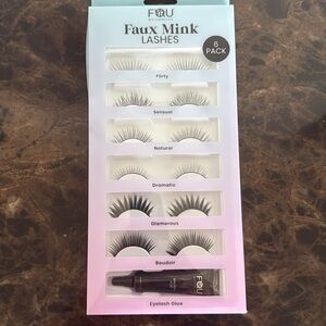 New! Faux Mink Black False Eyelashes Set-Variety of Six Lashes